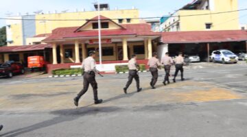 Tingkatkan Kesiapsiagaan Personil,Polres Pematangsiantar laksanakan Latihan Alarm Stelling Pengamanan Mako