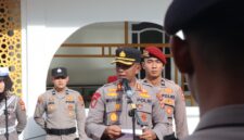 Polres Aceh Selatan Gelar Upacara Sertijab Kasat Samapta dan Kapolsek Bakongan Timur.