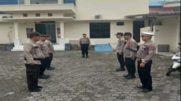 Personel Polsek Medan Baru Gelar Apel Serah Terima Piket Fungsi