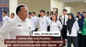 Pimpin Apel Pagi Pegawai, Kalapas Padangsidimpuan Kembali Tekankan Agar Seluruh Jajaran Aktif Dalam Mendukung Program Asta Cita Presiden