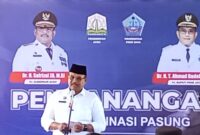 Pj. Gubernur Aceh, Dr. H. Safrizal ZA, M.Si, Luncurkan program pencanangan Aceh Eliminasi Pasung di Pendopo Bupati Pidie Jaya, Jumat, 7 Februari 2025.Foto.( Jurnalis TLii)