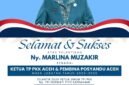 GUBERNUR ACEH MENGUCAPKAN SELAMAT DAN SUKSES ATAS PELANTIKAN Ny. MARLINA MUZAKIR SEBAGAI KETUA TP PKK ACEH & PEMBINA POSYANDU ACEH