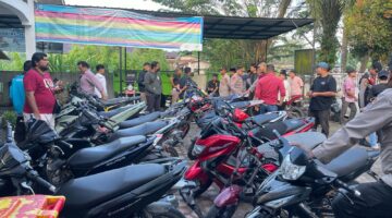 Polres Tanjungbalai Amankan 22 Sepeda Motor Tanpa Surat Cegah Aksi Balap Liar