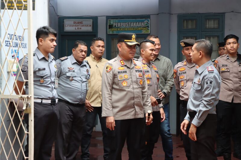 Kapolres Aceh Tamiang Tinjau Keamanan Lapas Kelas II B Kuala Simpang