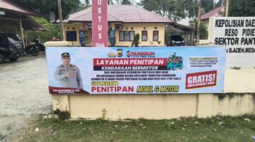 Jangan Khawatir! Polres Pidie Jaya dan Polsek Jajaran Sediakan Penitipan Kendaraan Mudik