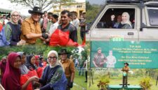 Mayor Jenderal TNI Niko Fahrizal, M.Tr. (Han), bersama Ketua Persit Kartika Chandra Kirana Daerah Iskandar Muda, Ny. Eva Niko Fahrizal, mengikuti kegiatan Sanggamara Ngabuburit Fun Offroad Sabtu (8/3/2025).