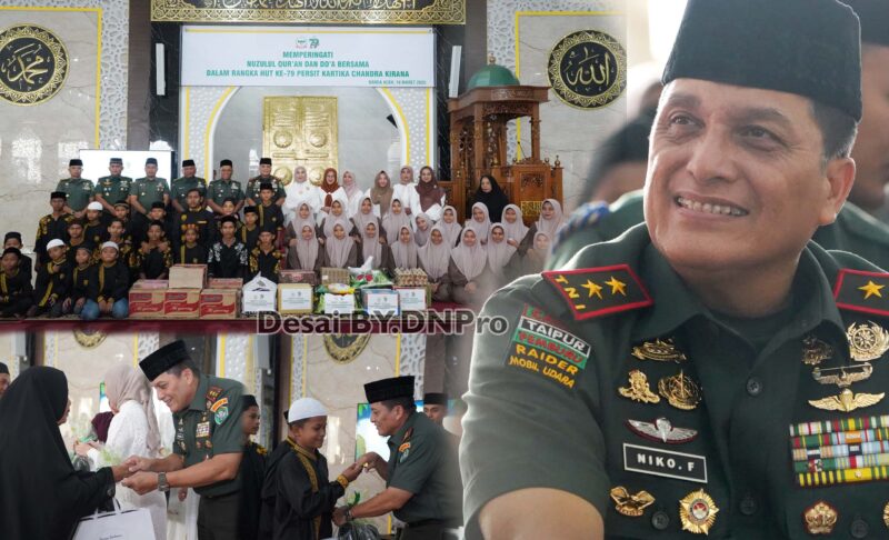  Mayor Jenderal TNI Niko Fahrizal, M.Tr.(Han), menghadiri dan memberikan sambutan dalam acara peringatan Nuzulul Qur’an  Selasa (18/3/25), di Masjid Babul Mawaddah Makodam IM.