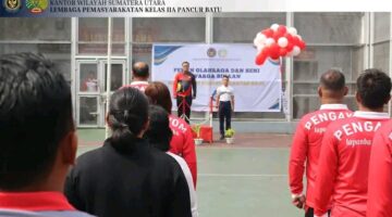 Semangat Hari Bakti Pemasyarakatan, Kalapas Pancur Batu Buka Pekan Olahraga dan Seni dalam Rangkaian HBP ke-61
